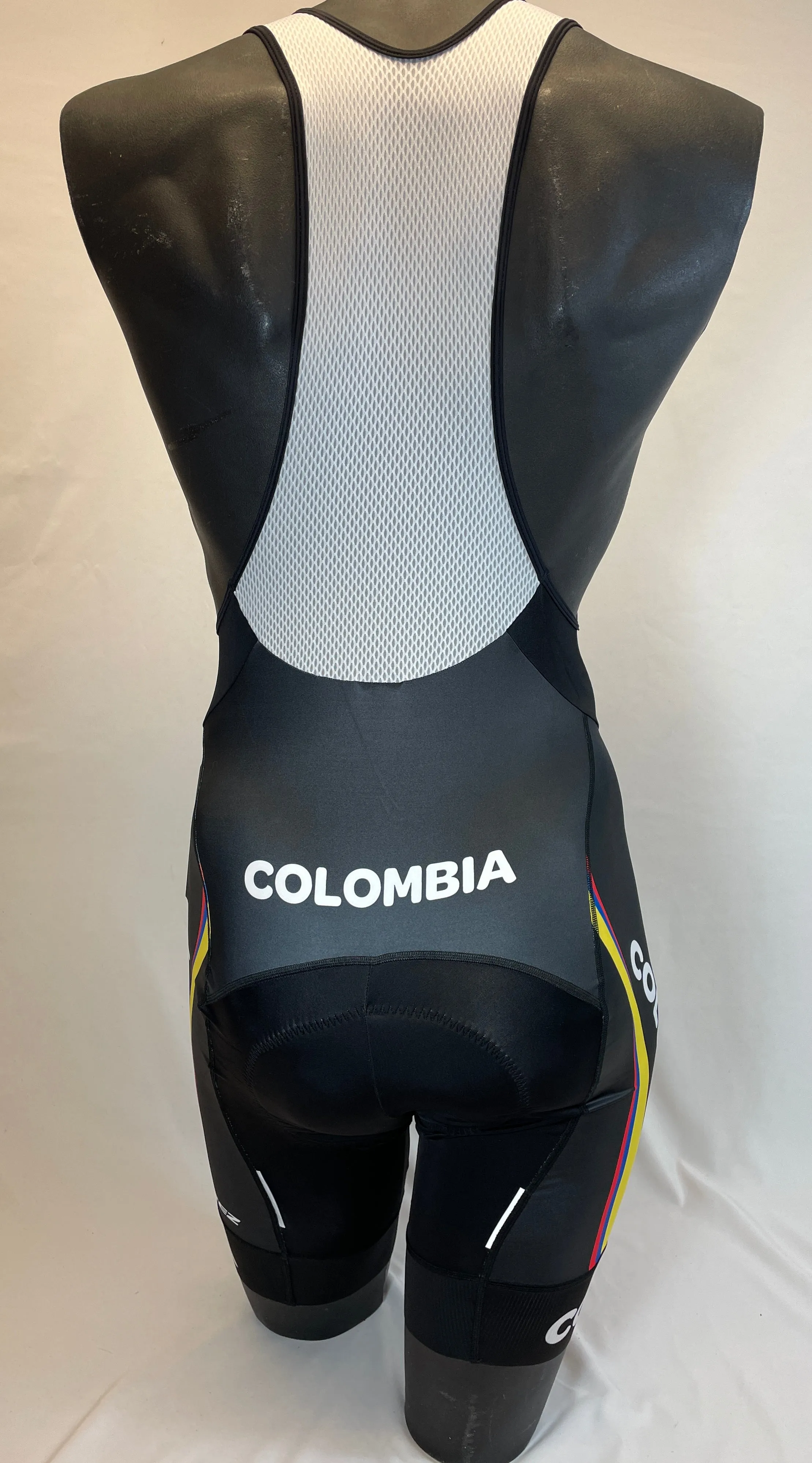 2017 Colombian Federation Mens Performance Bib Short in Black by Suarez