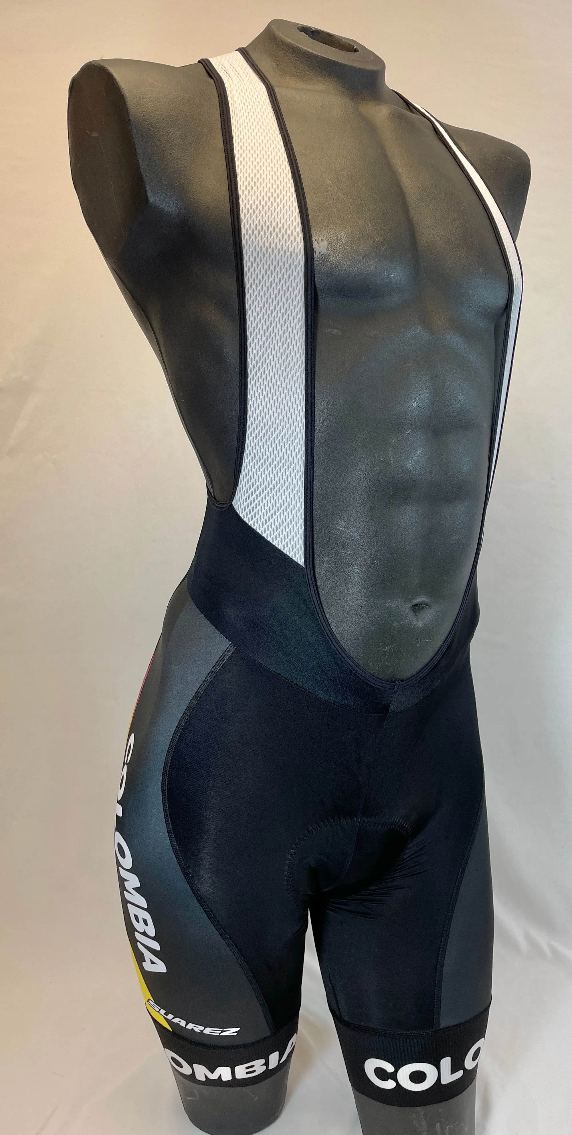 2017 Colombian Federation Mens Performance Bib Short in Black by Suarez