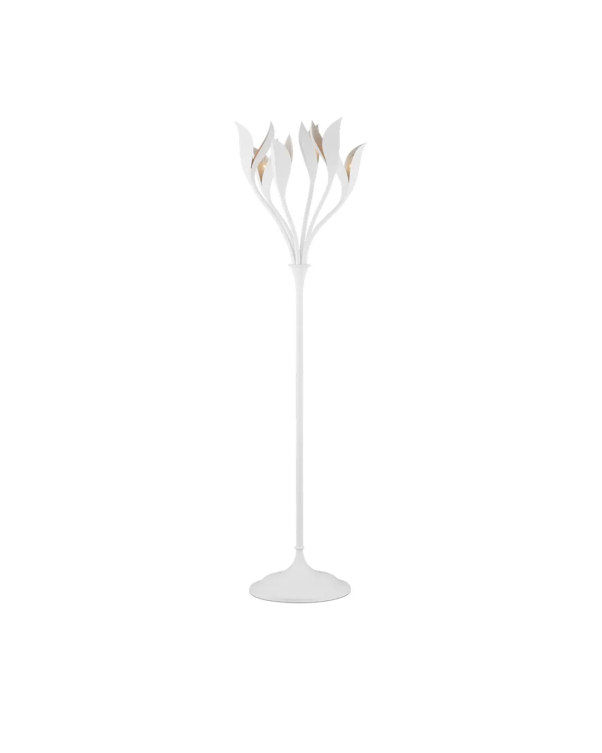 6-Light Floor Lamp in Gesso White