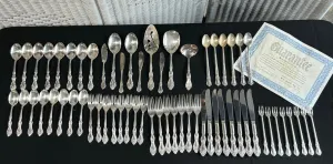 62-Piece WM Rogers Silver Plated Flatware Set in Box
