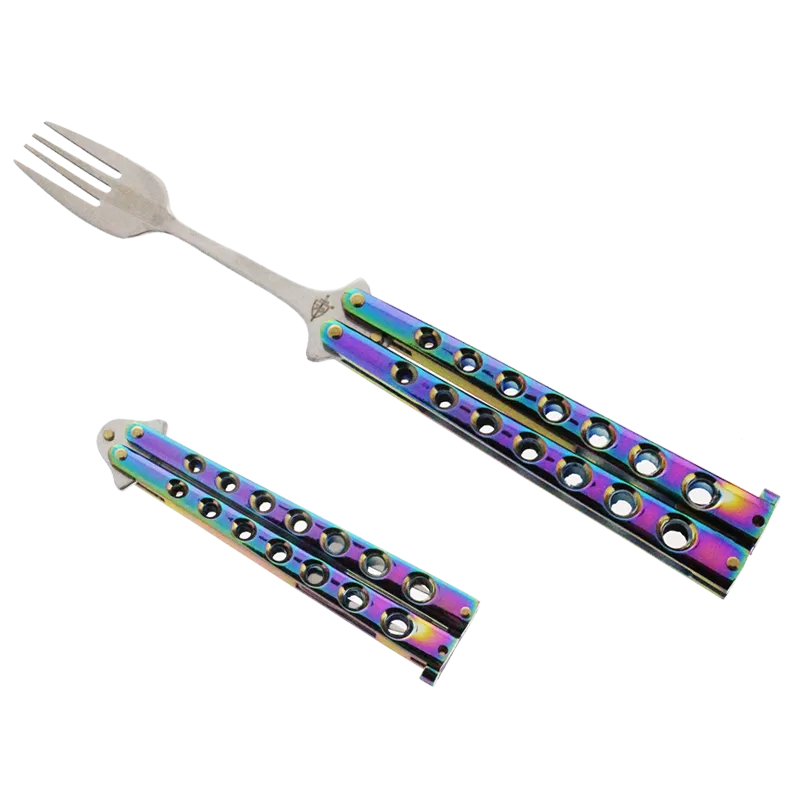 8 1/2" Rainbow Butterfly Fork