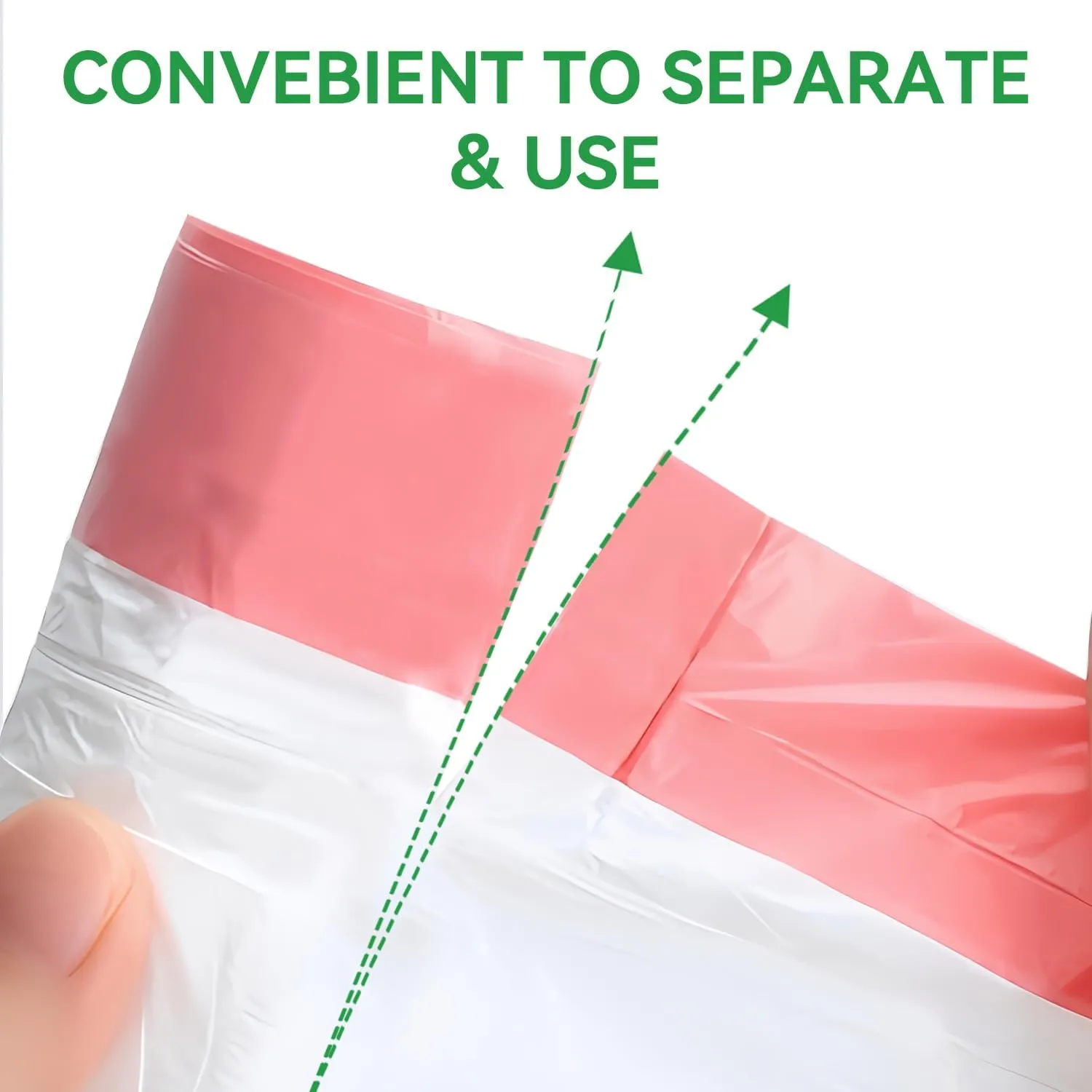 8 Gallon Trash Bags Drawstring, Pack of 40, 8 gal Garbage Bags, 55x65cm Size, 8.4g/pcs, Unscented, White
