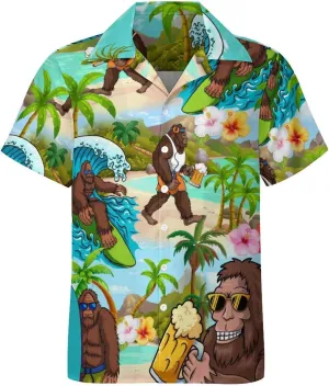 80s 90s Hawaiian Shirts for Men Vintage Button Down Short Sleeve Shirt, 80s Outfit Party Disco Beach Shirts