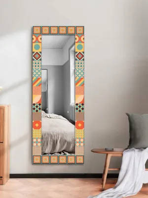 999STORE Printed Full Mirror for Wall Make up Mirror Decorative Large Long Big Full Length Mirror (MDF_18X48 Inches) MirrorBMP373