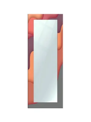 999STORE Printed Makeup Mirror Standing Full Length Mirror Multi Color Abstract Pattern Large Long Big Full Length Mirror (MDF_18X48 Inches) MirrorBMP347