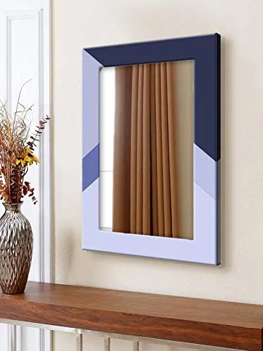 999STORE Printed Mirror for Bathroom Wall Dressing Mirror Black and Grey Abstract washroom Bathroom Mirror (MDF_14X20 Inches) MirrorSMP339
