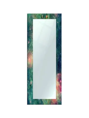 999STORE Printed Mirror for Living Room Long Wall Mirror for Bedroom Green Sky& Stare Pattern Bedroom Mirror (MDF_18X48 Inches) MirrorBMP180