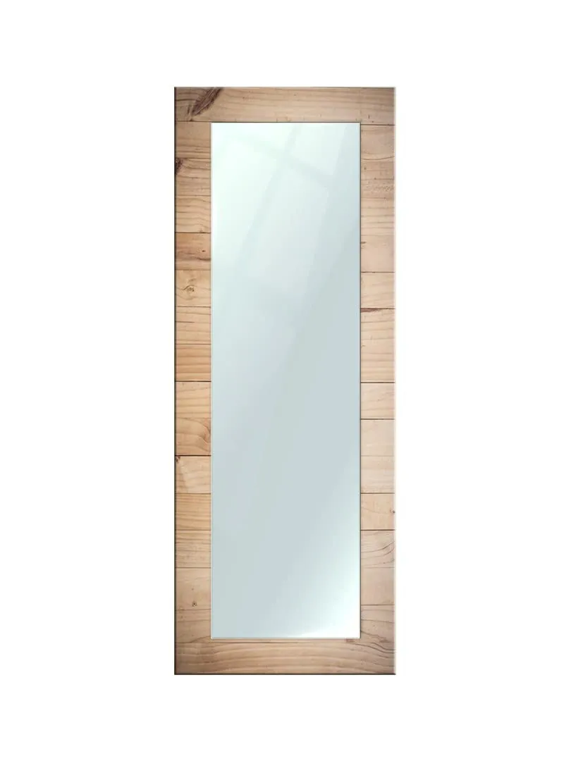999STORE Printed Mirror Full Size Long Wall Mirror for Bedroom Wood Pattern Large Long Big Full Length Mirror (MDF_18X48 Inches) MirrorBMP296