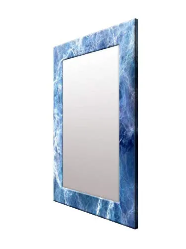 999STORE Printed Mirrors for wash Basin Mirror for Bathroom Wall Blue Marvel washroom Bathroom Mirror (MDF_14X20 Inches) MirrorSMP88