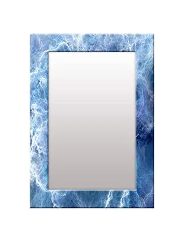 999STORE Printed Mirrors for wash Basin Mirror for Bathroom Wall Blue Marvel washroom Bathroom Mirror (MDF_14X20 Inches) MirrorSMP88