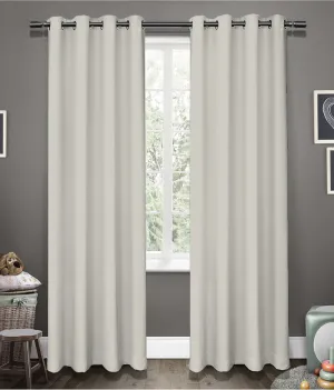 American-Elm Glorious Beige 2 Panel Room Darkening Blackout Curtains