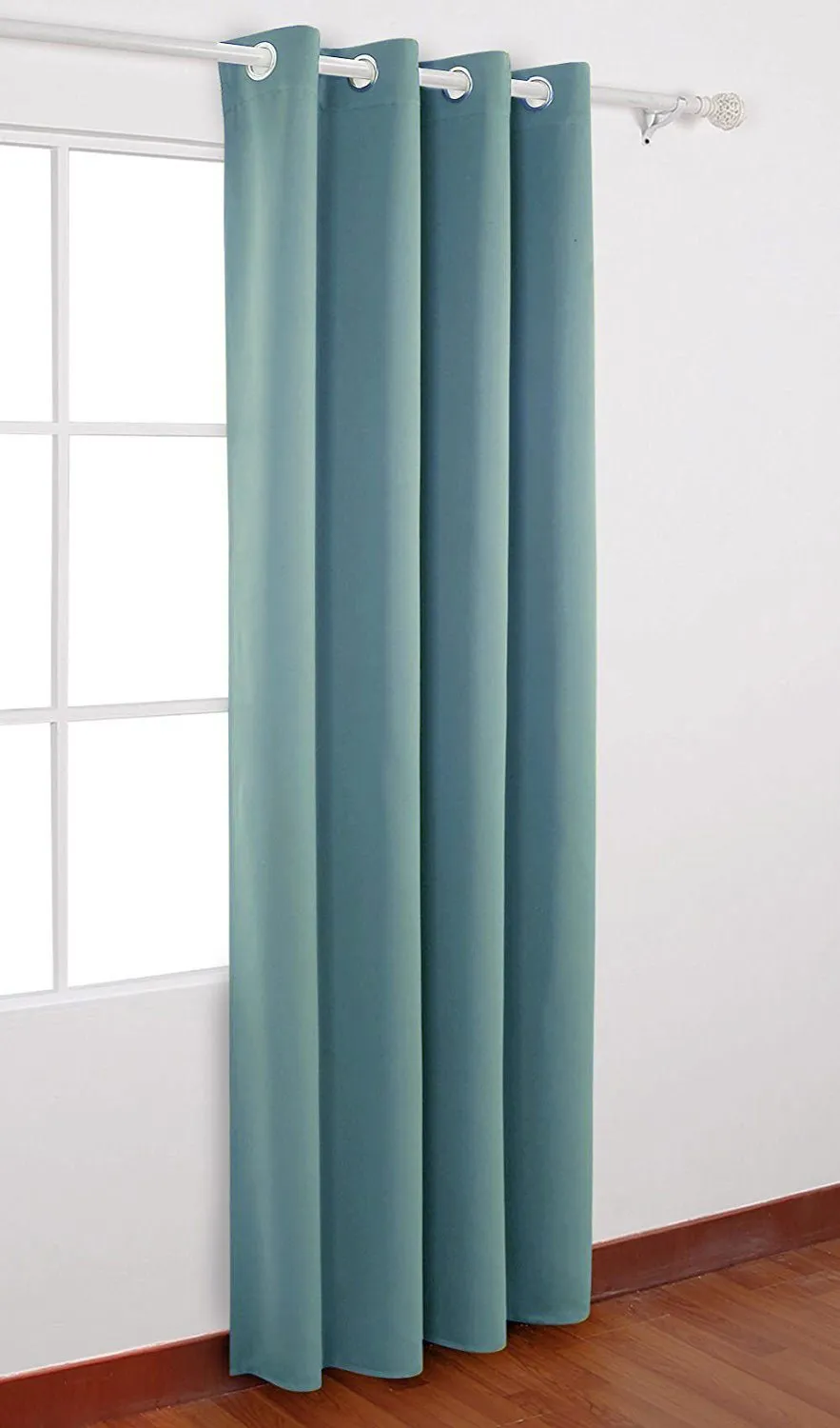 American-Elm Pack of 1 Two Sided Icy Morn Color Room Darkening Blackout Curtains