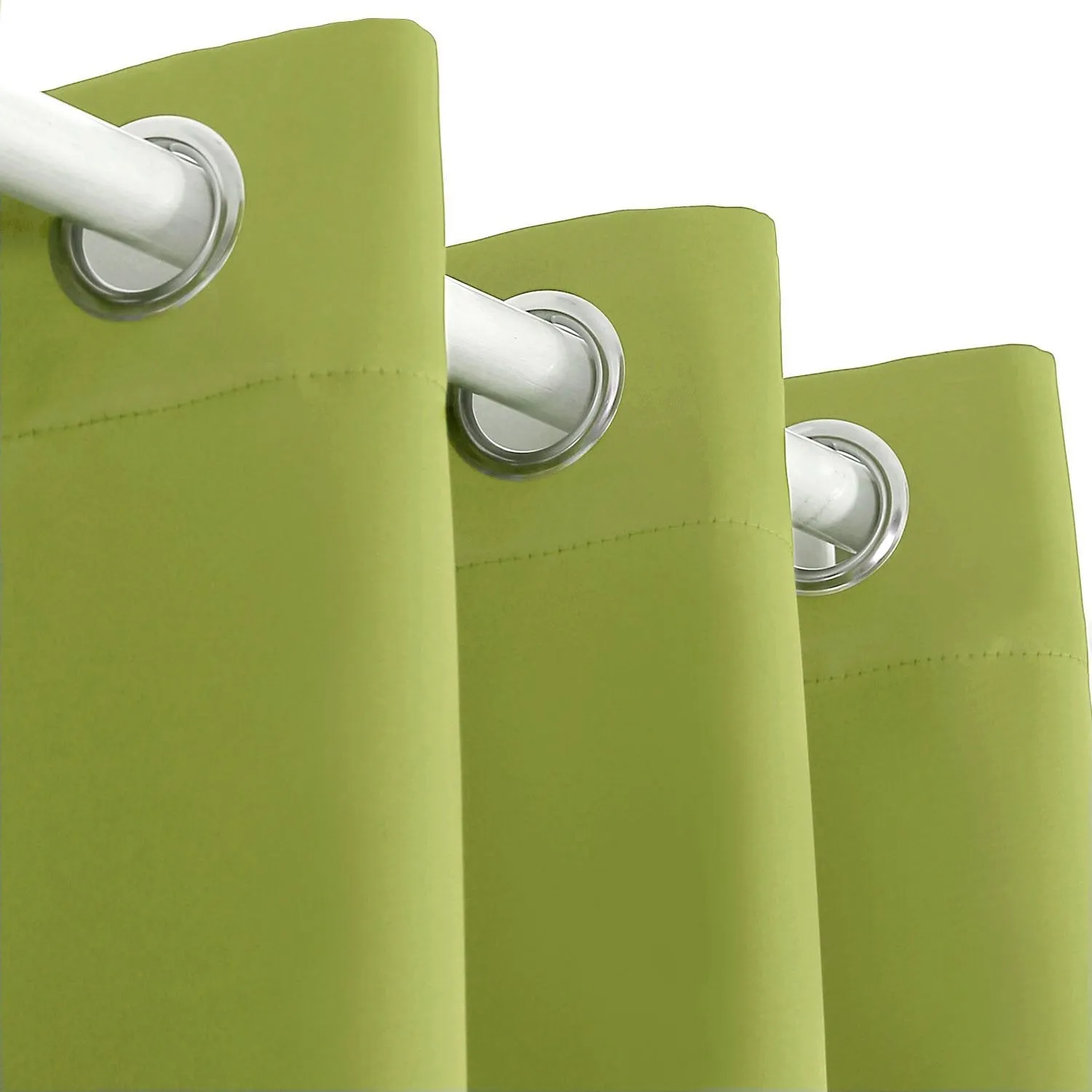 American-Elm Pack of 1 Two Sided ParrotGreen Color Room Darkening Blackout Curtains
