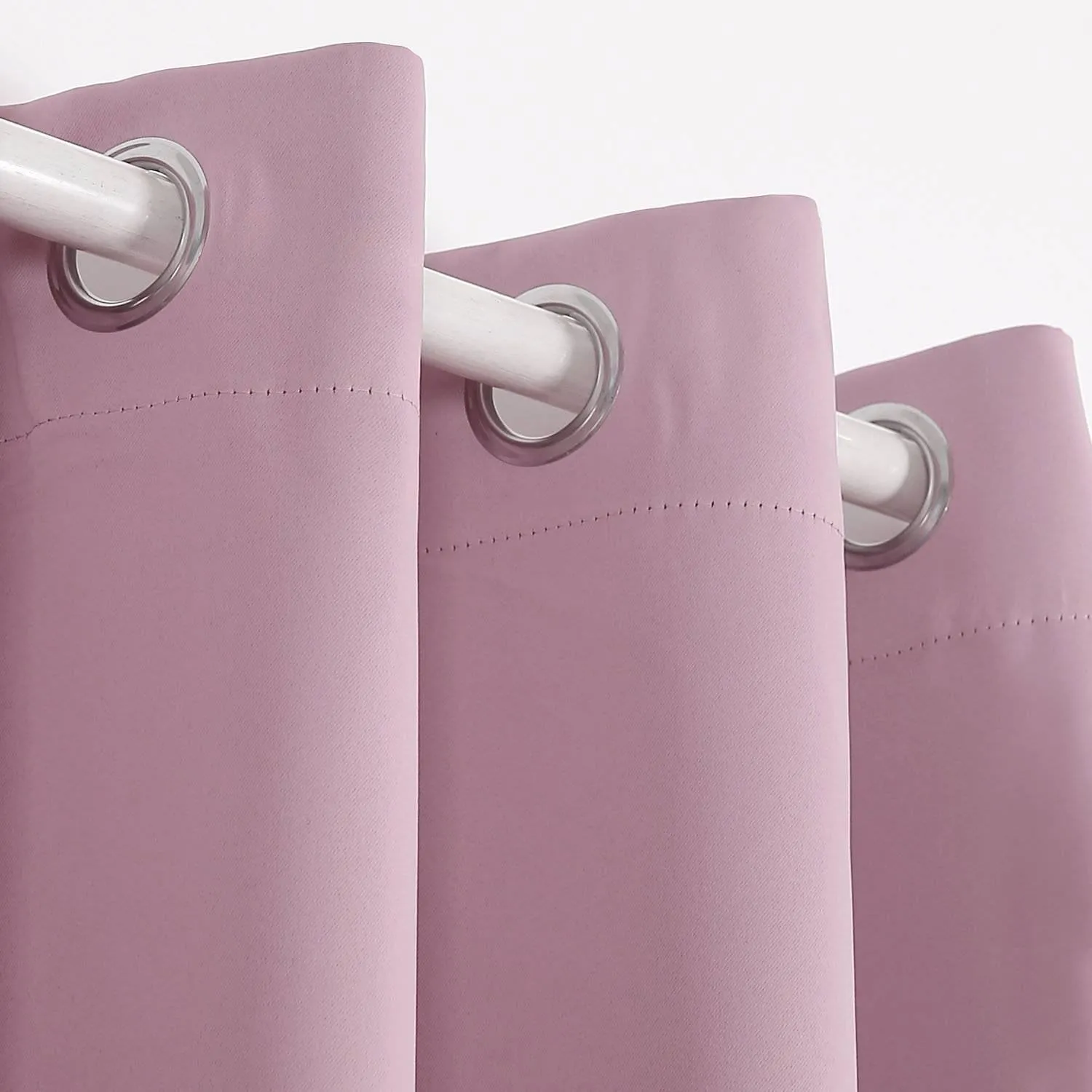 American-Elm Pack of 1 Two Sided Pink Color Room Darkening Blackout Curtains