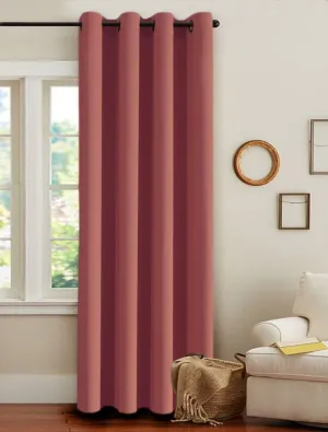 American-Elm Pack of 1 Two Sided Strawberry Pink Room Darkening Blackout Curtains