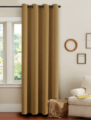 American-Elm Pack of 1 Two Sided Yellow Color Room Darkening Blackout Curtains