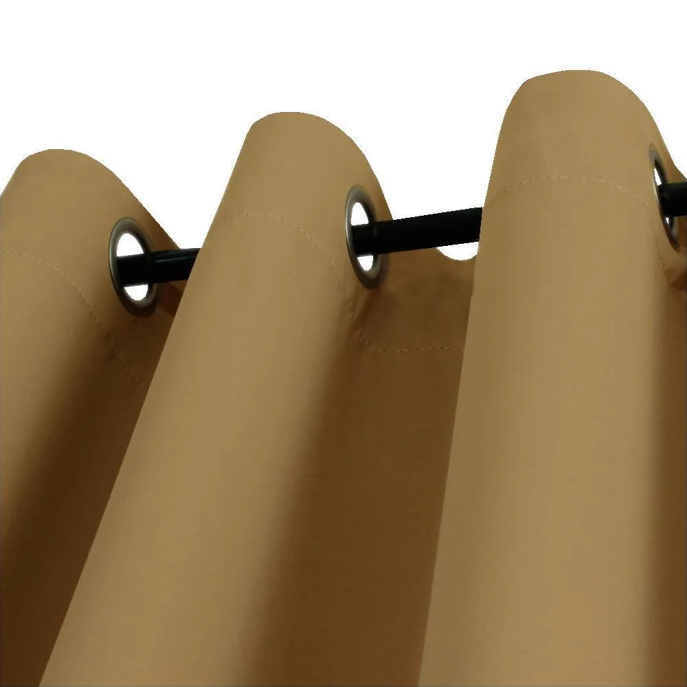 American-Elm Pack of 1 Two Sided Yellow Color Room Darkening Blackout Curtains