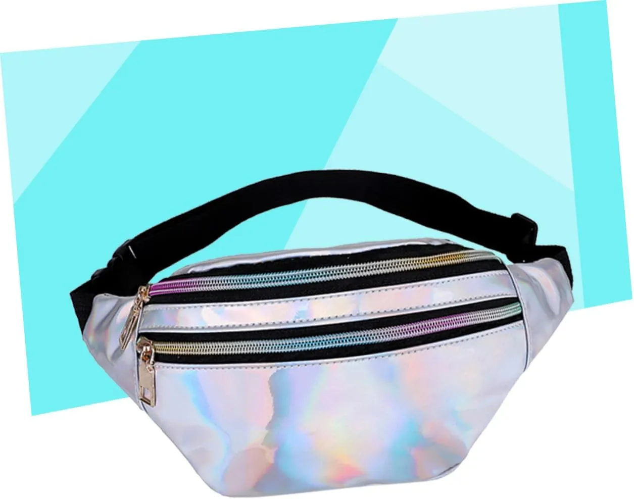 Amosfun Shiny Crossbody Bag Women's Waist Bag Anti-theft Fashionable Waist Pack Hip for Casual Use