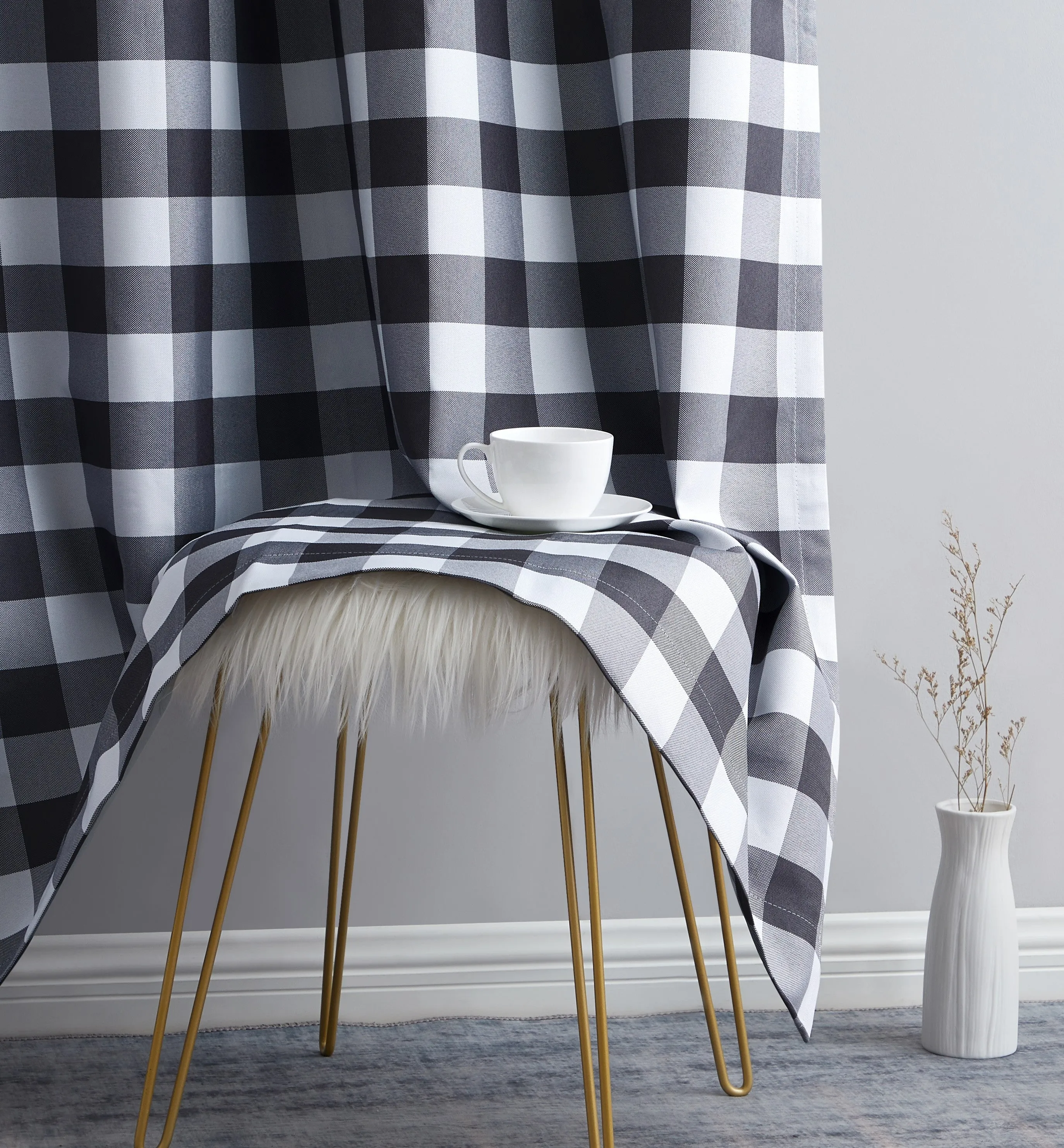Andersen Buffalo Plaid 100% Blackout Grommet Curtain Panels