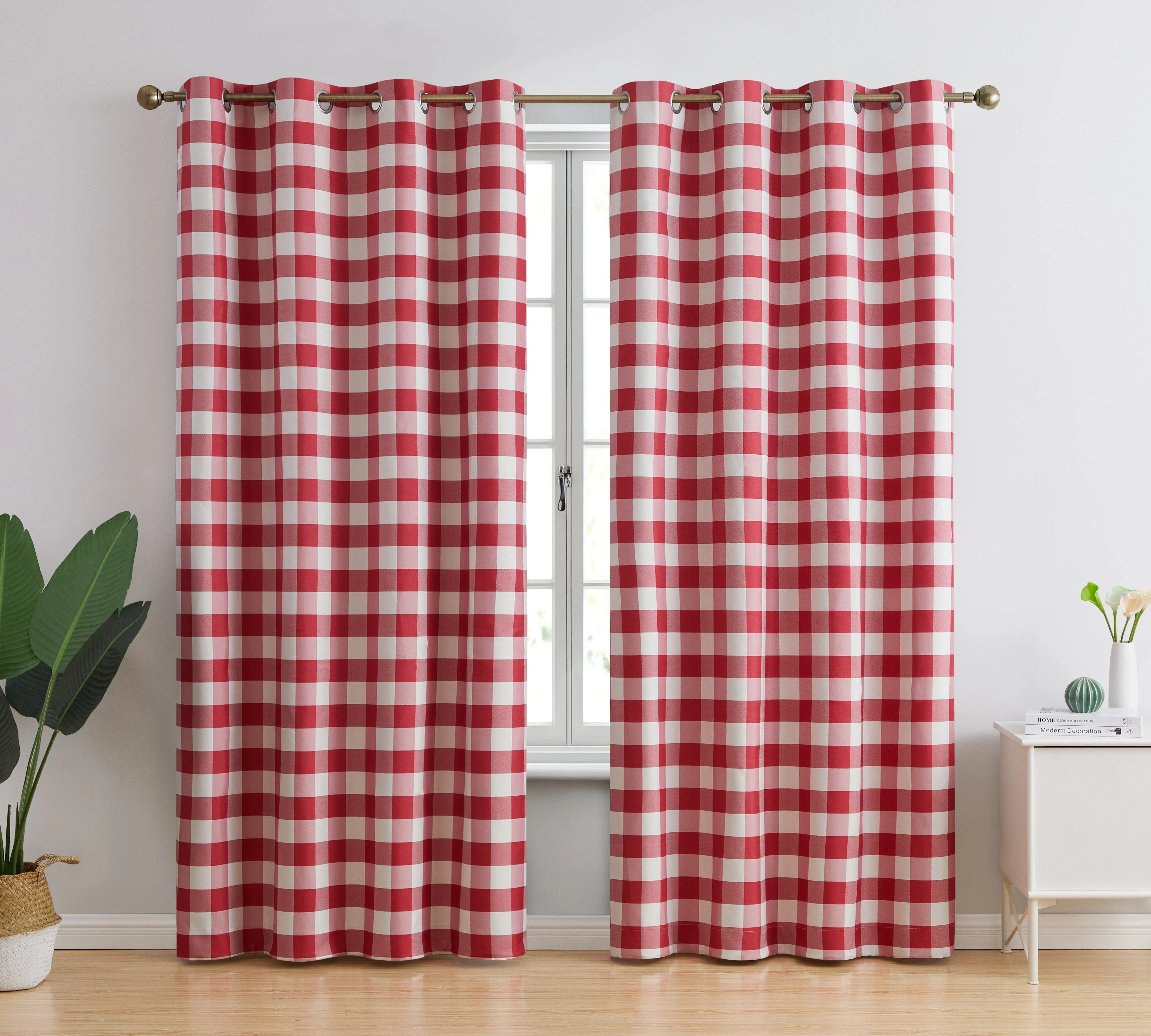 Andersen Buffalo Plaid 100% Blackout Grommet Curtain Panels