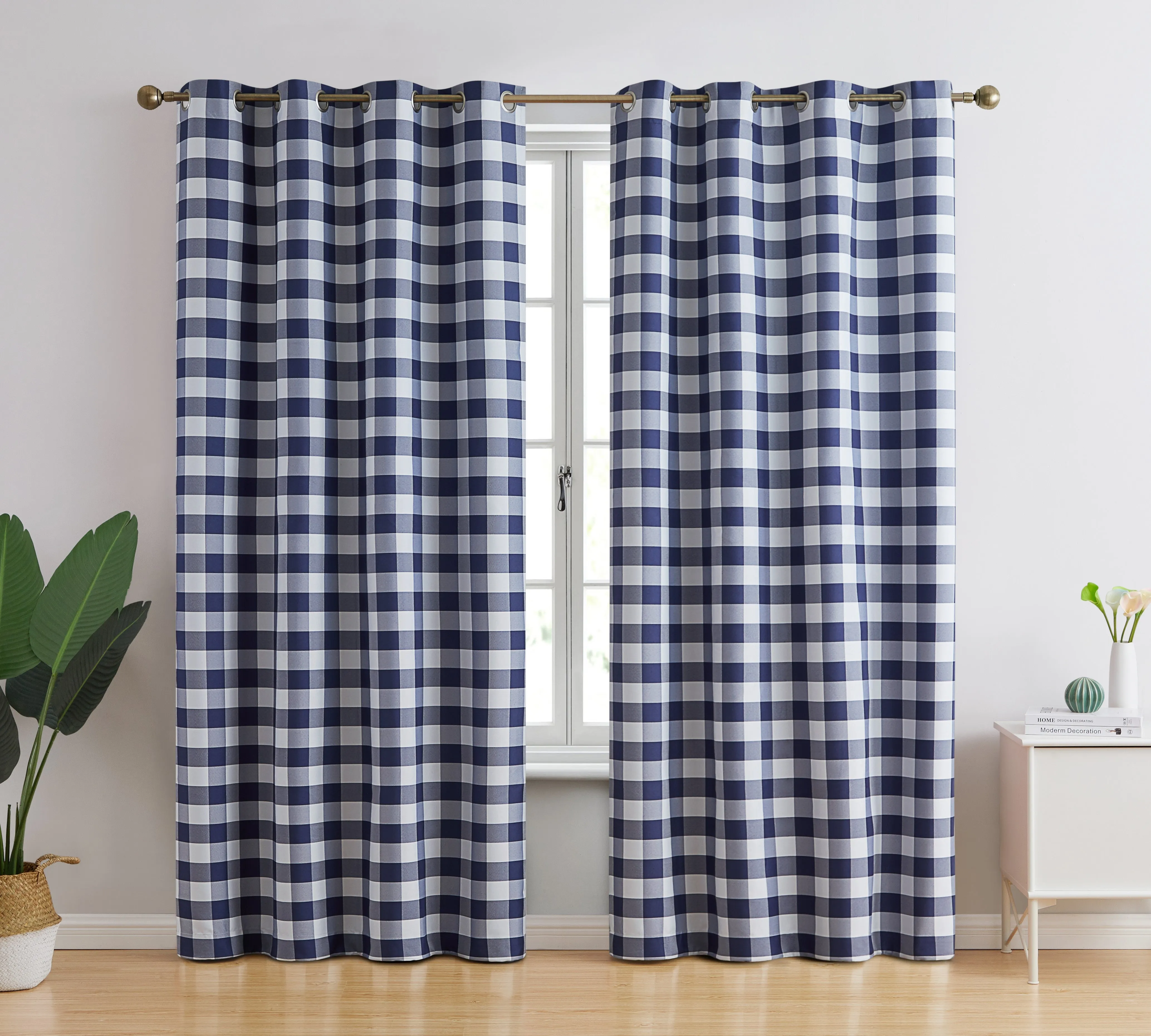 Andersen Buffalo Plaid 100% Blackout Grommet Curtain Panels