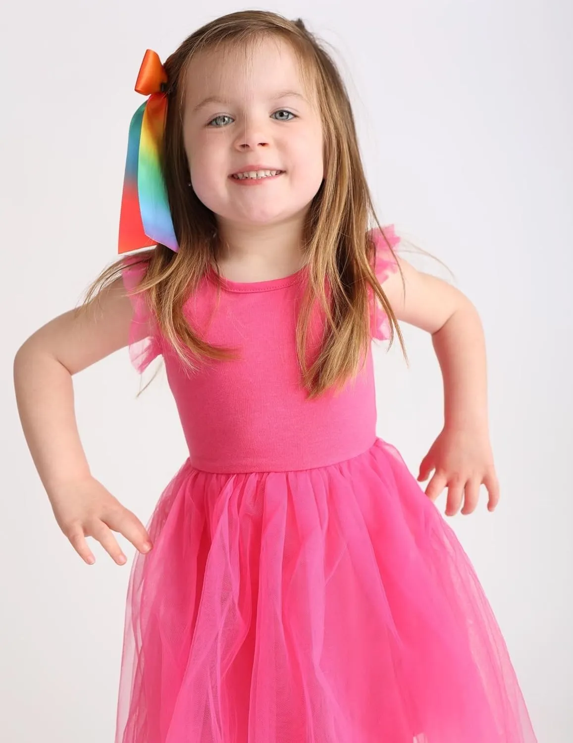 Arshiner Toddler Tutu Dress Little Girls Summer Tulle Backless Party Birthday Cotton Dresses 2-6Y
