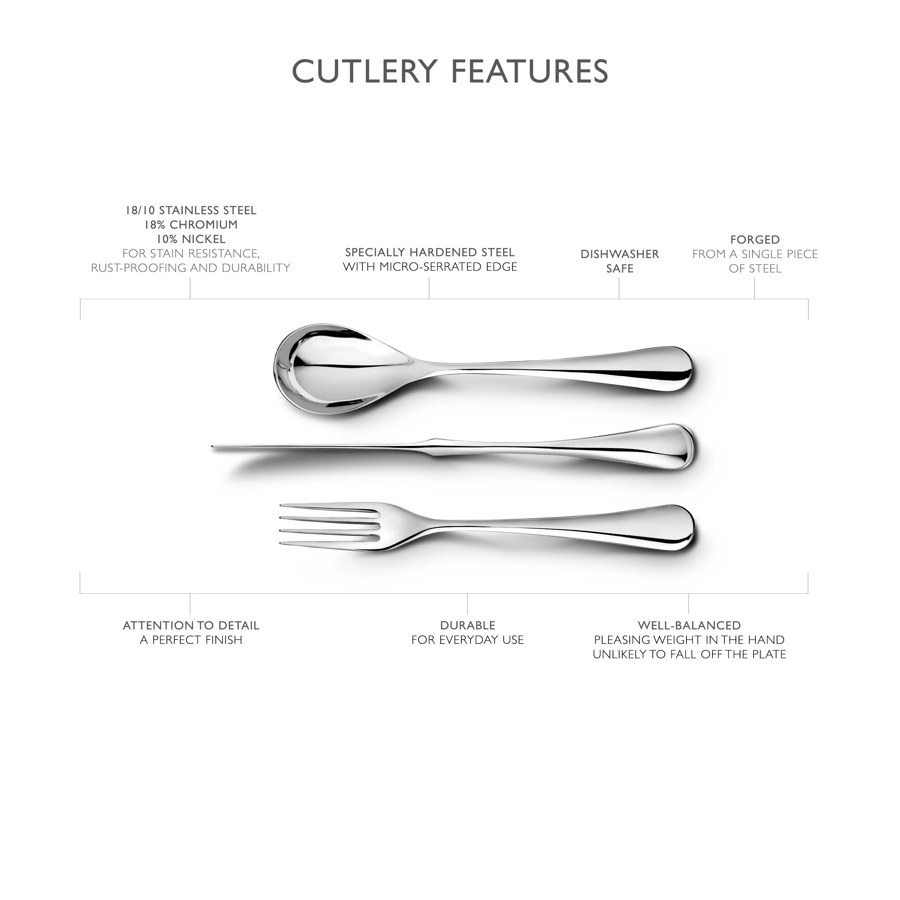 Ashbury Bright Salad Server, left
