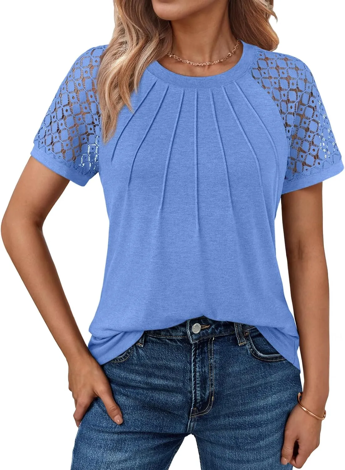 AUTOMET Womens Summer Tops Spring Shirts Trendy Vacation Outfits Short Sleeve Business Tshirts Fashion Casual Blouses