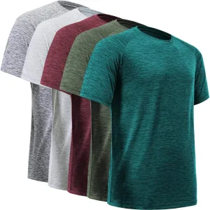BALENNZ Workout Shirts for Men, Moisture Wicking Quick Dry Active Athletic Men's Gym Performance T Shirts