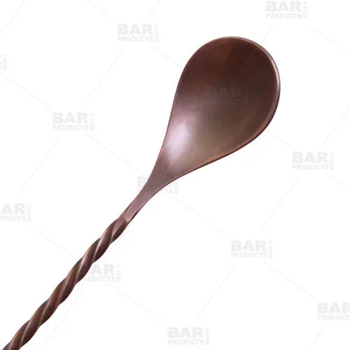 BarConic® Trident Bar Spoons - Antique Copper Finish - Several Lengths Available