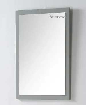BELIEF WOOD Wall Mounted Miror Frame Modern Wooden Mirror Frames for Wall Decor Wall Mounted Mirror FrameVintage Mirror Frame for Living Room&Bedroorm or Etc. (Gray)