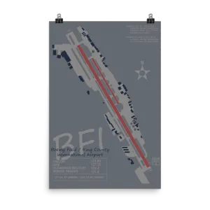BFI Boeing Field /  King County International Airport Layout Art