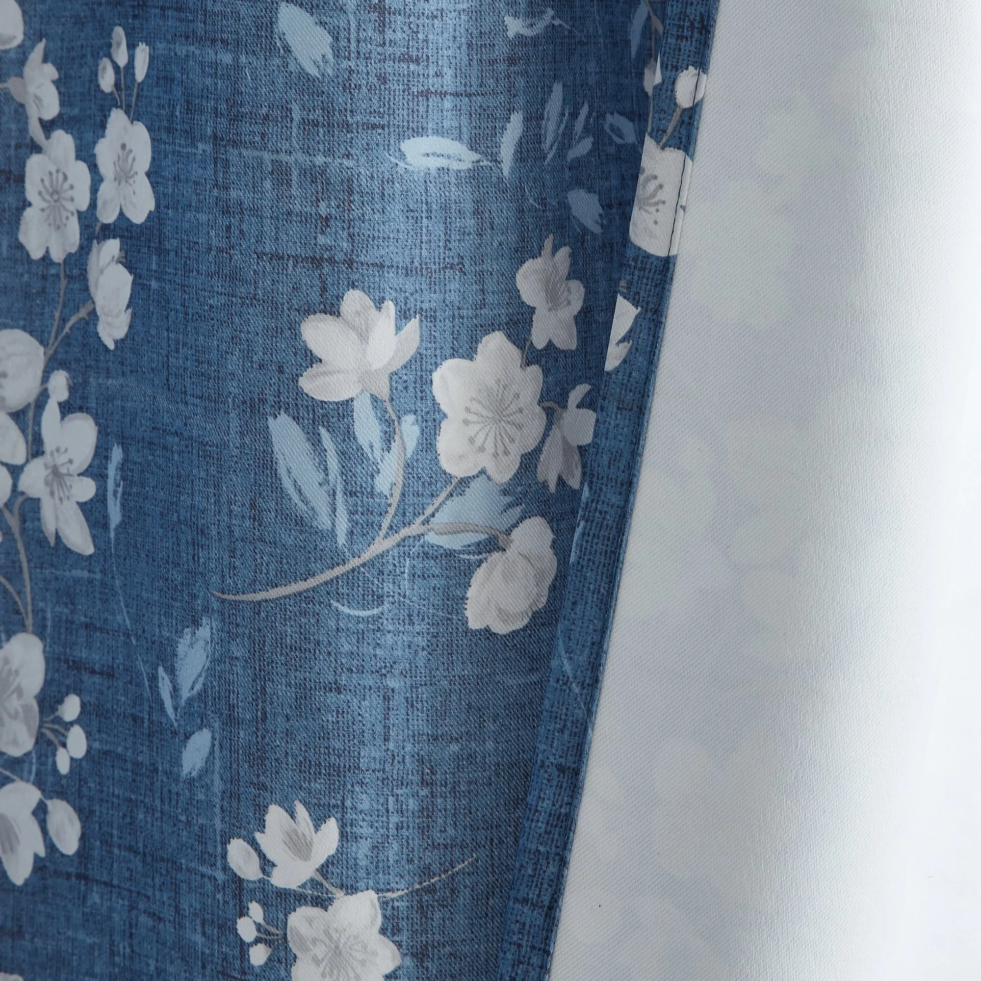 BlockingDawn Ashley Floral Room Darkening Rod Pocket Curtain Panels