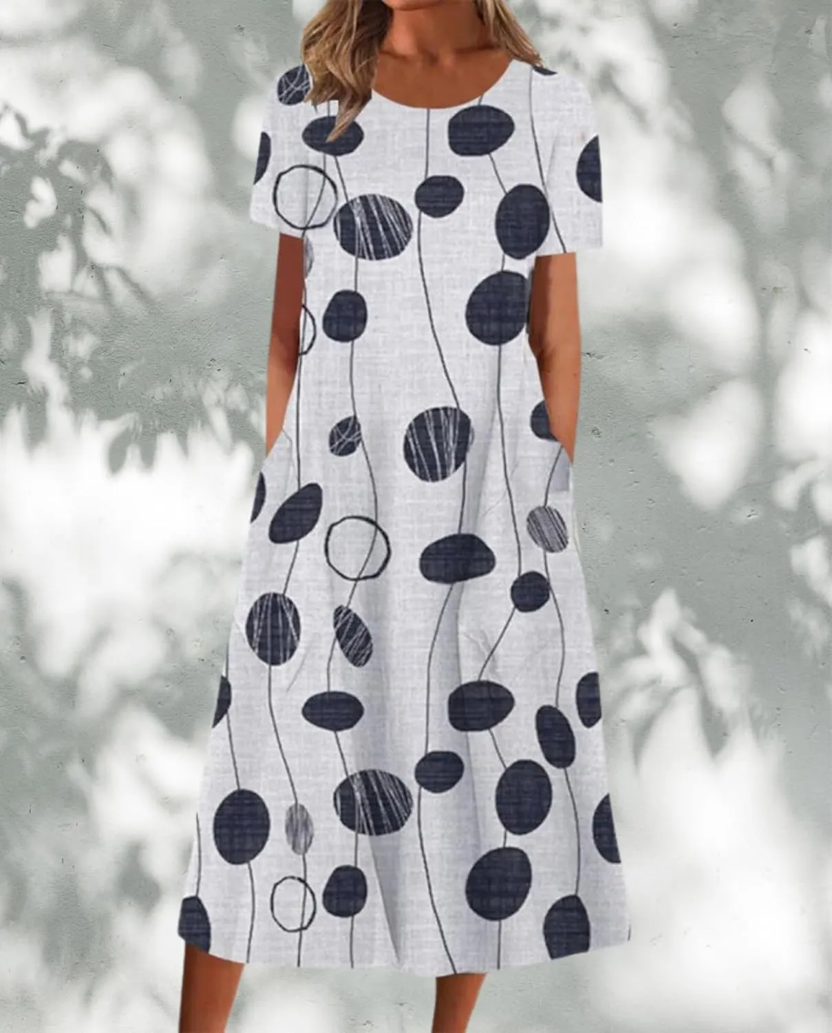 Boho Floral Maxi Dress for Women Casual Loose Summer Short Sleeve Beach Vacation Dresses with Pockets