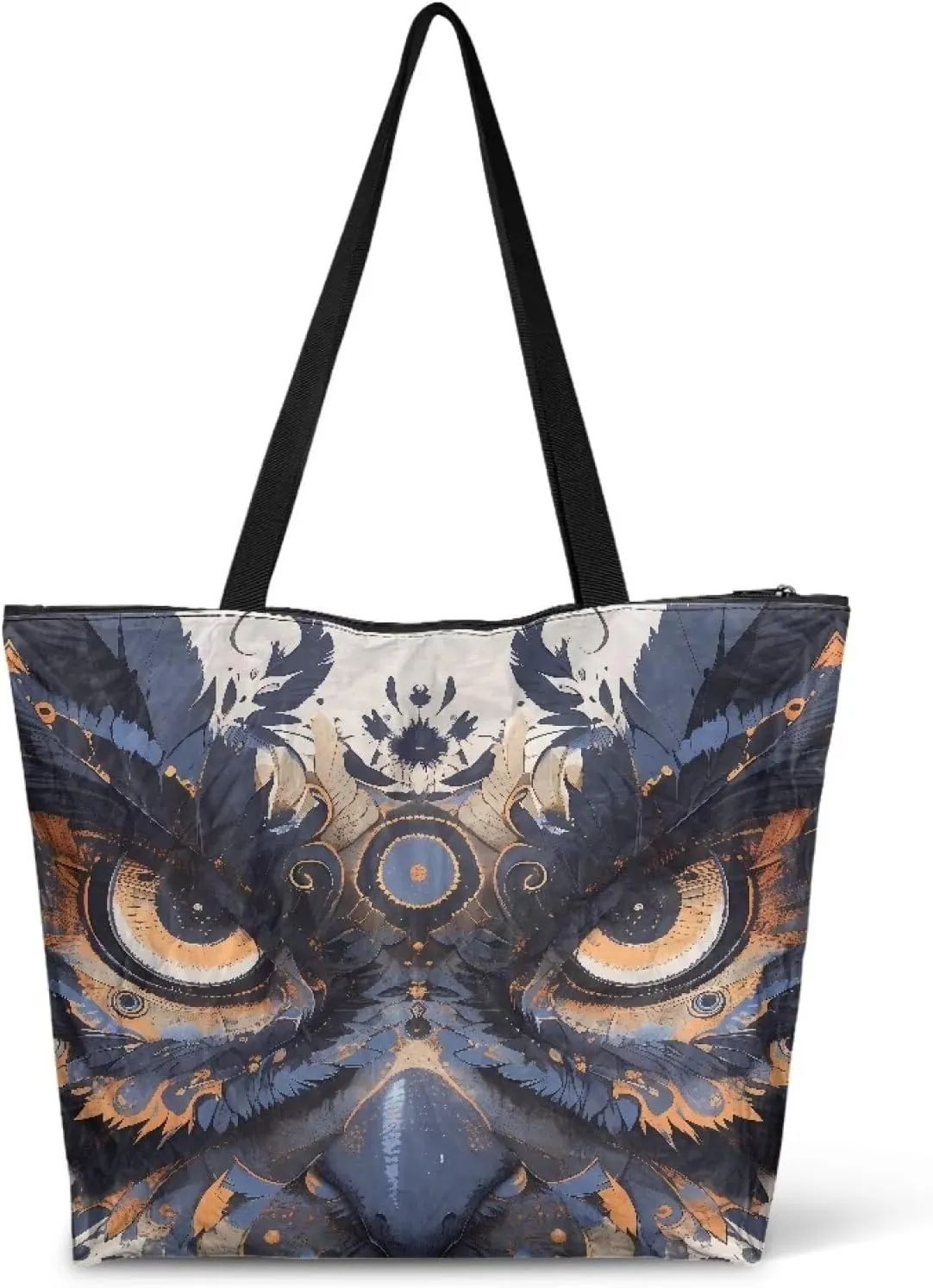 Border Collie Dog Women Handbag, Corgi Dog Shoulder Bag, Halloween Skull Spider Web Eco-Friendly Paper Tote Bags
