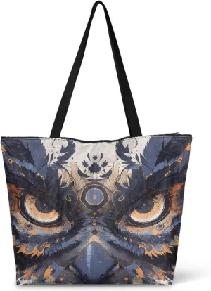 Border Collie Dog Women Handbag, Corgi Dog Shoulder Bag, Halloween Skull Spider Web Eco-Friendly Paper Tote Bags