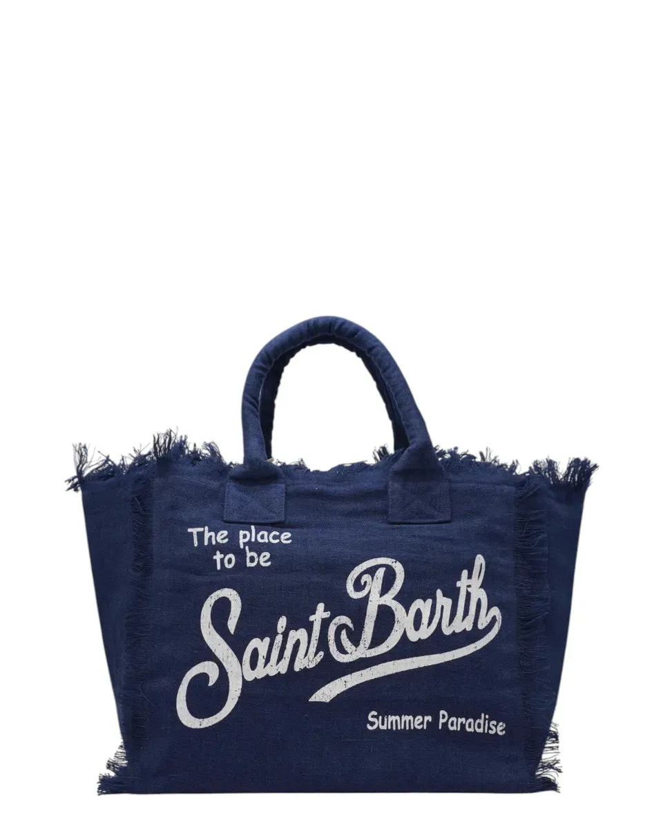 Borsa tote Vanity in lino