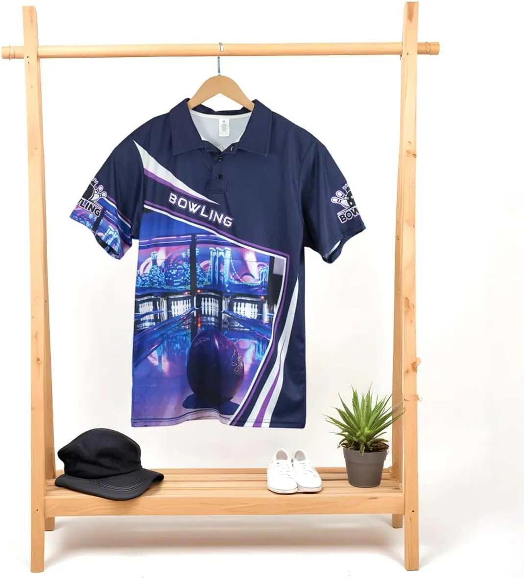 Bowling Polo Shirts 3D for Men & Women, Bowling Jersey Shirt, Team Bowling Shirts Short Sleeve Polo Gift