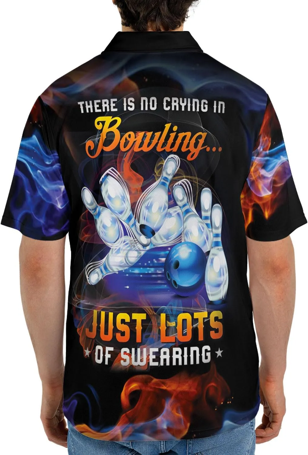 Bowling Polo Shirts 3D for Men & Women, Bowling Jersey Shirt, Team Bowling Shirts Short Sleeve Polo Gift