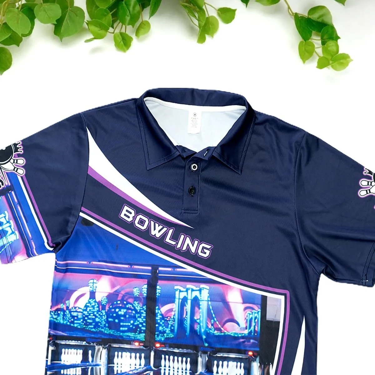 Bowling Polo Shirts 3D for Men & Women, Bowling Jersey Shirt, Team Bowling Shirts Short Sleeve Polo Gift
