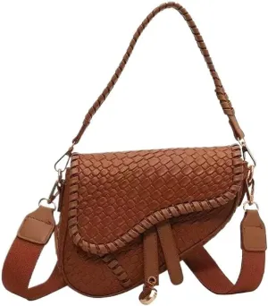 Braided Shoulder Saddle Bag