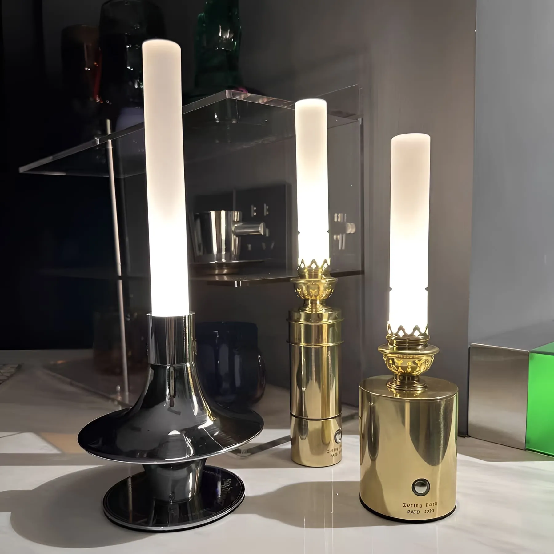 Brass LED Candle Light - Flameless Candle