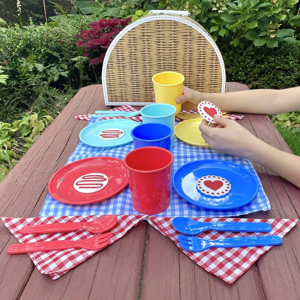 Bright Stripes Deluxe 25pc Picnic Set