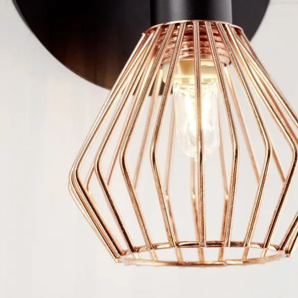 Brilliant 1 Light 33W Dalma Spotlight - Black & Copper | 21010/76