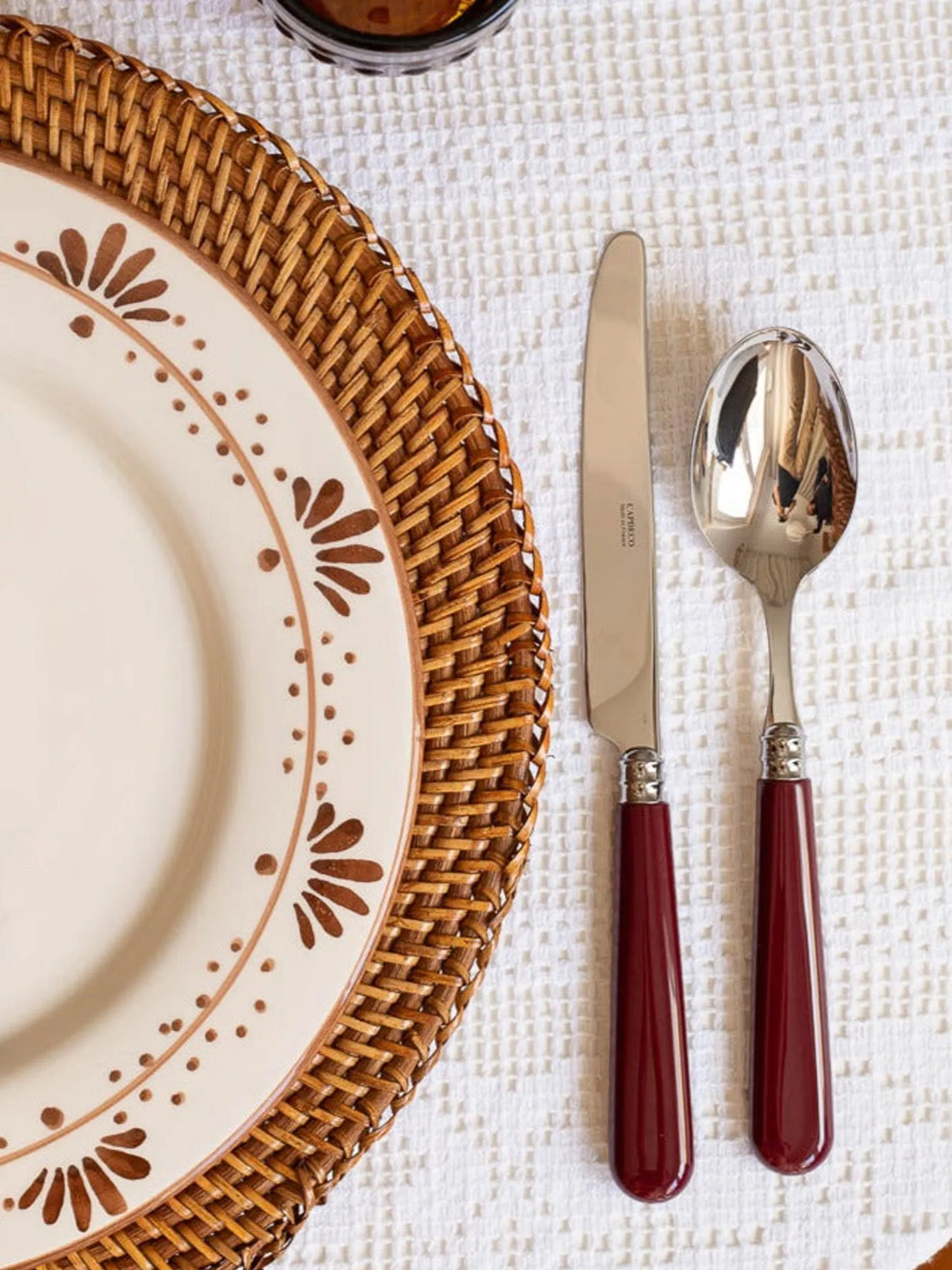 Burgundy dinner cutlery (12-piece set)