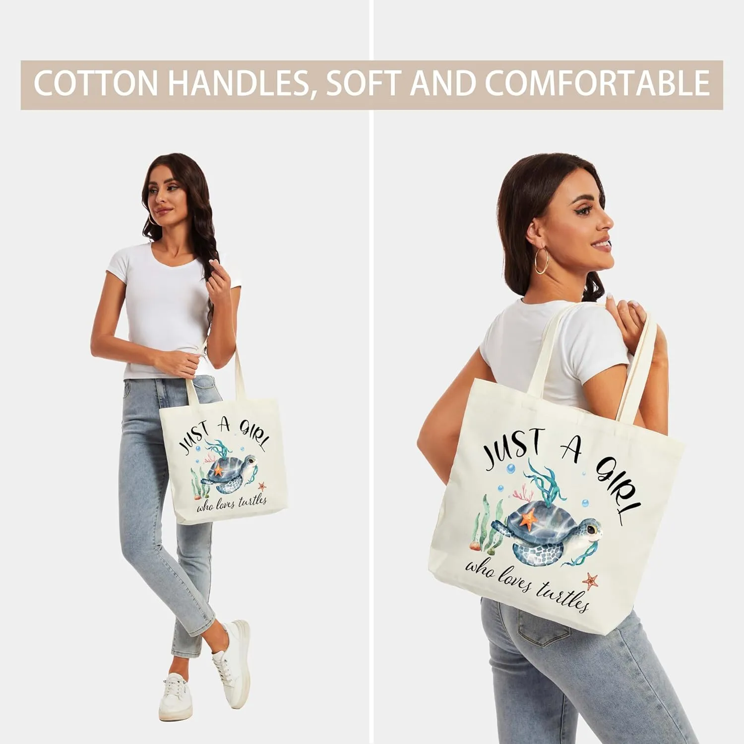 Canvas Tote Bag, Dinosaurs Lover Gift Tote Bags for Women Travel Shopping Beach - G