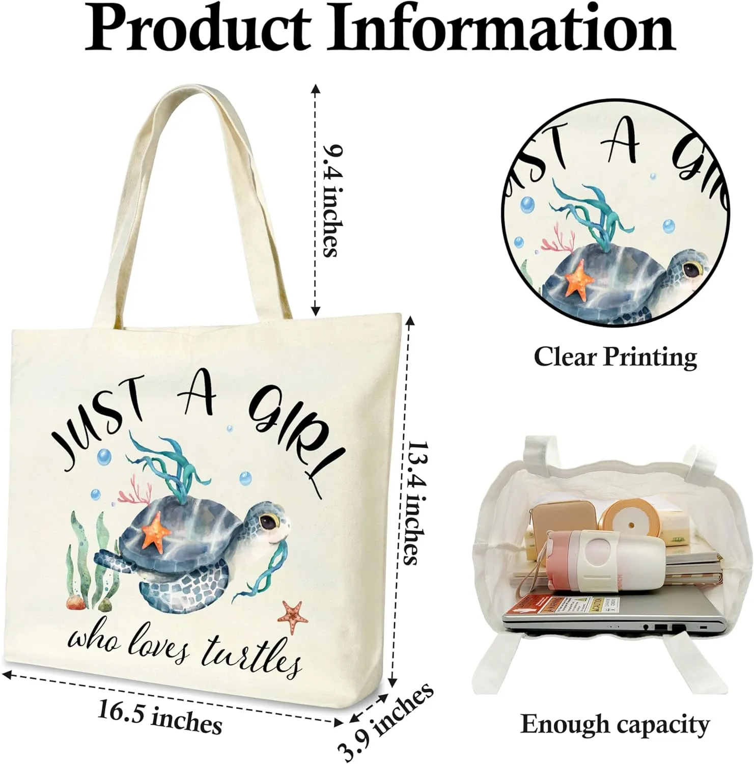Canvas Tote Bag, Dinosaurs Lover Gift Tote Bags for Women Travel Shopping Beach - G