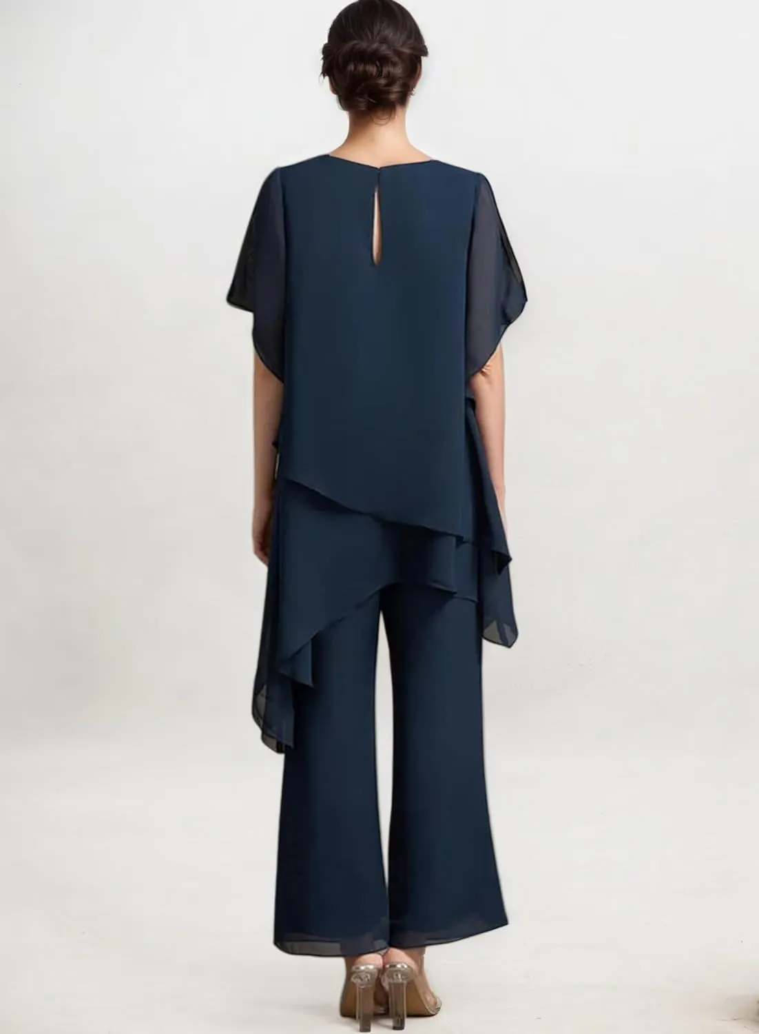 Chiffon Mother of The Bride Pant Suits for Women 2 PCS Pant Suits for Women Dressy 2025