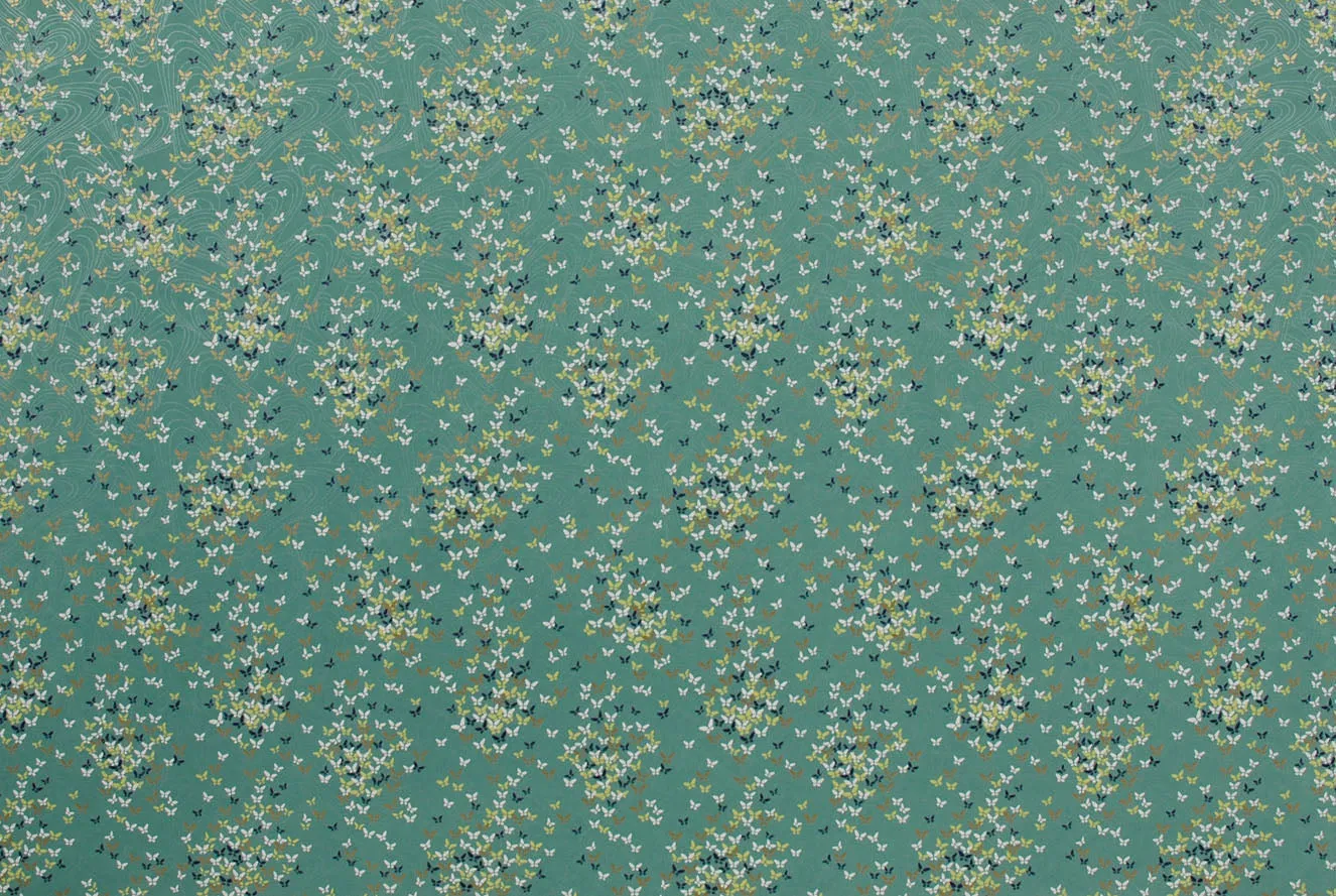 Chiyogami Tiny Butterflies Jade