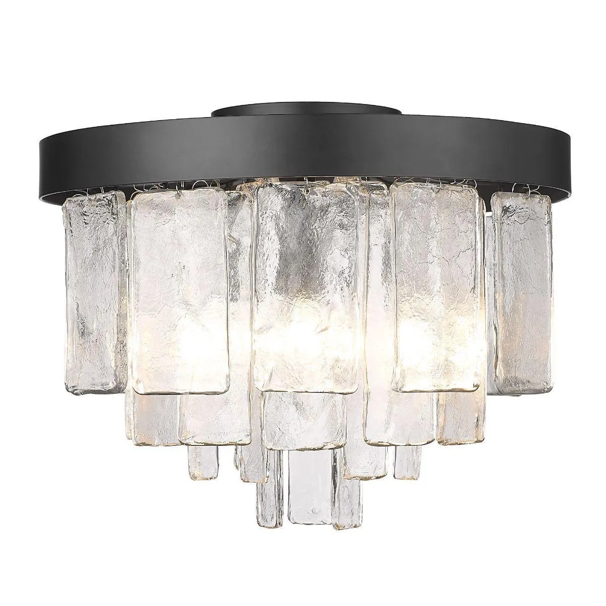 Ciara 13 in. 3 Lights Flush Mount Light Matte Black Finish